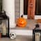 9.75" Orange Animated Double-Sided Pumpkin Halloween Décor